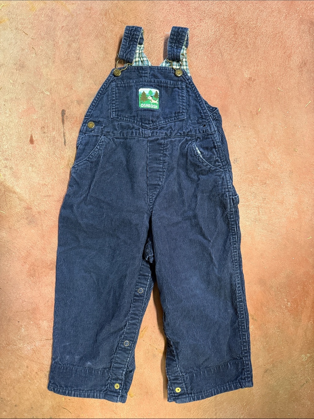OshKosh B'gosh Dark Blue Corduroy Kids Overalls 24 months